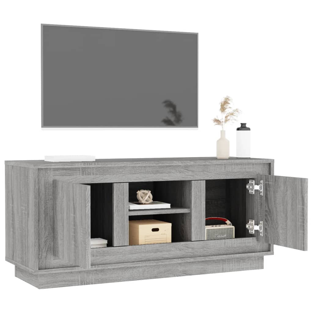 TV Cabinet Gray Sonoma 102 x 35 x 45 cm Particleboard