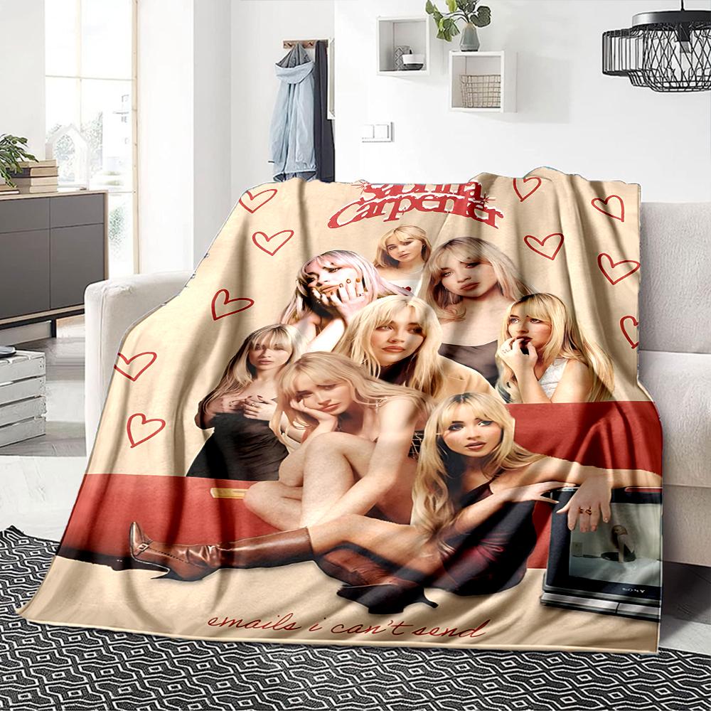 Sabrina Carpenter'S Heartfelt Notes Blanket Soft Throw Blanket For Home Bedroom Bed Sofa Travel Office Solid Christmas Blanket