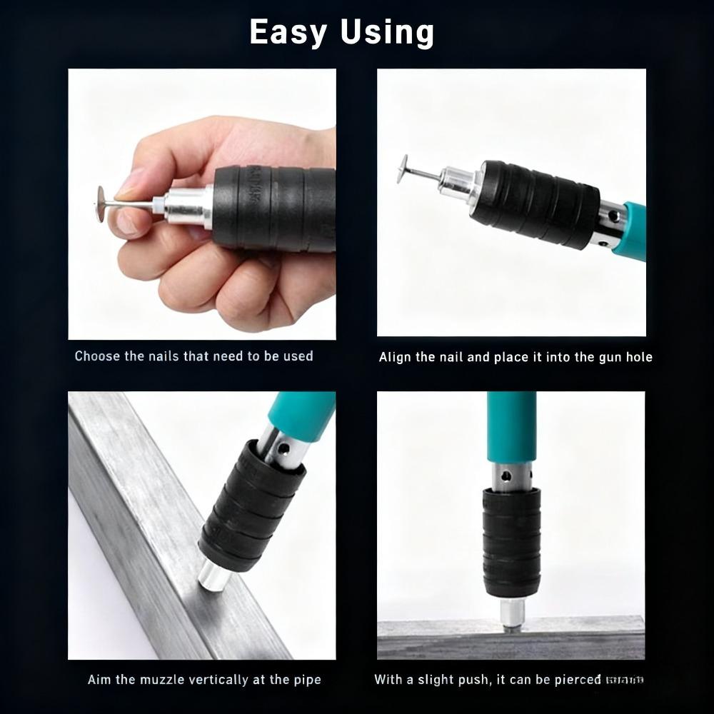 Глушитель пушки, гвоздезабивной пистолет, крепеж для стен, гвоздевое крепление кабельного лотка, подвешивание карточки, установка трубного хомута, потолочный артефакт