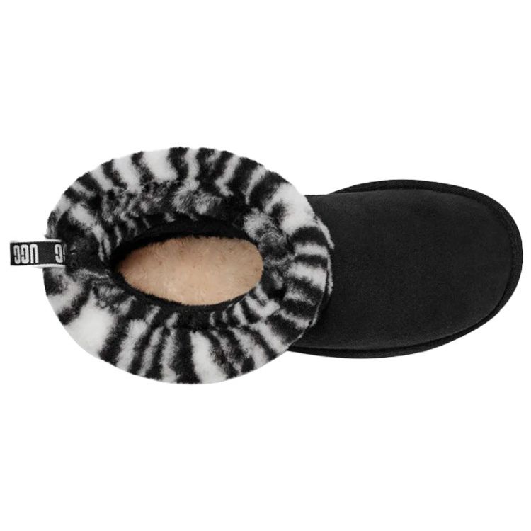 UGG Fluff Mini Quilted Leopard Suede Warm Comfortable Short Snow Boots Women Boots 1112439-BWHT