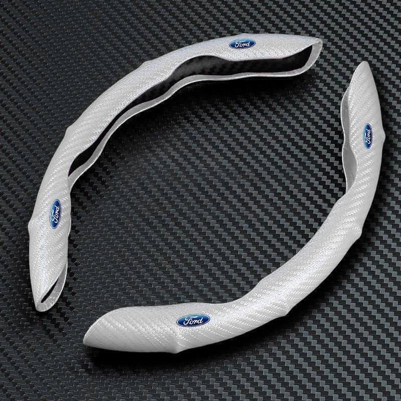 Car Steering Wheel Cover Carbon Fiber Sports Ultra-thin Non-slip Card Cover For Ford Mustang Zapatillas Miniatura Gt Shelby 2005 2015 Mujer 2012 Kuga