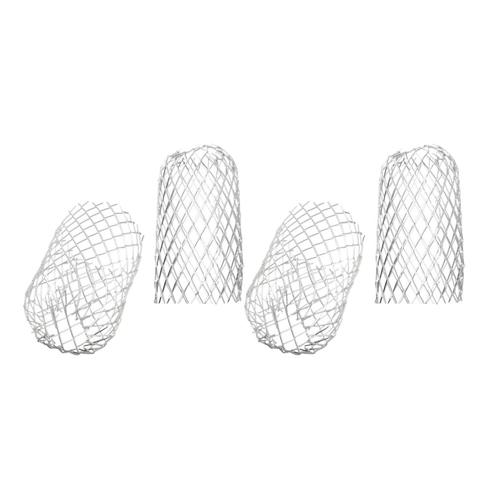 4pc Aluminum Mesh Gutter Guards for Downpipe Leaf Debris and Mud Trap Covers Protecting Drain Pipes from Blockages