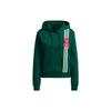 Adidas Striped Towel Embroidered Letter Print Hoodie Women Tops Dark-Green IC5230