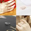 Stylish Korean Fashion Lightweight Adjustable Pearl And Zirconium Ring For Women