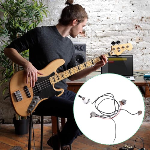 Guitar Wiring Harness, Electric Guitar Wiring Harness Kit Replacement Guitar Pre-Wired Harness Humbucker Wiring Harness 3-Way Toggle Switch for Electr