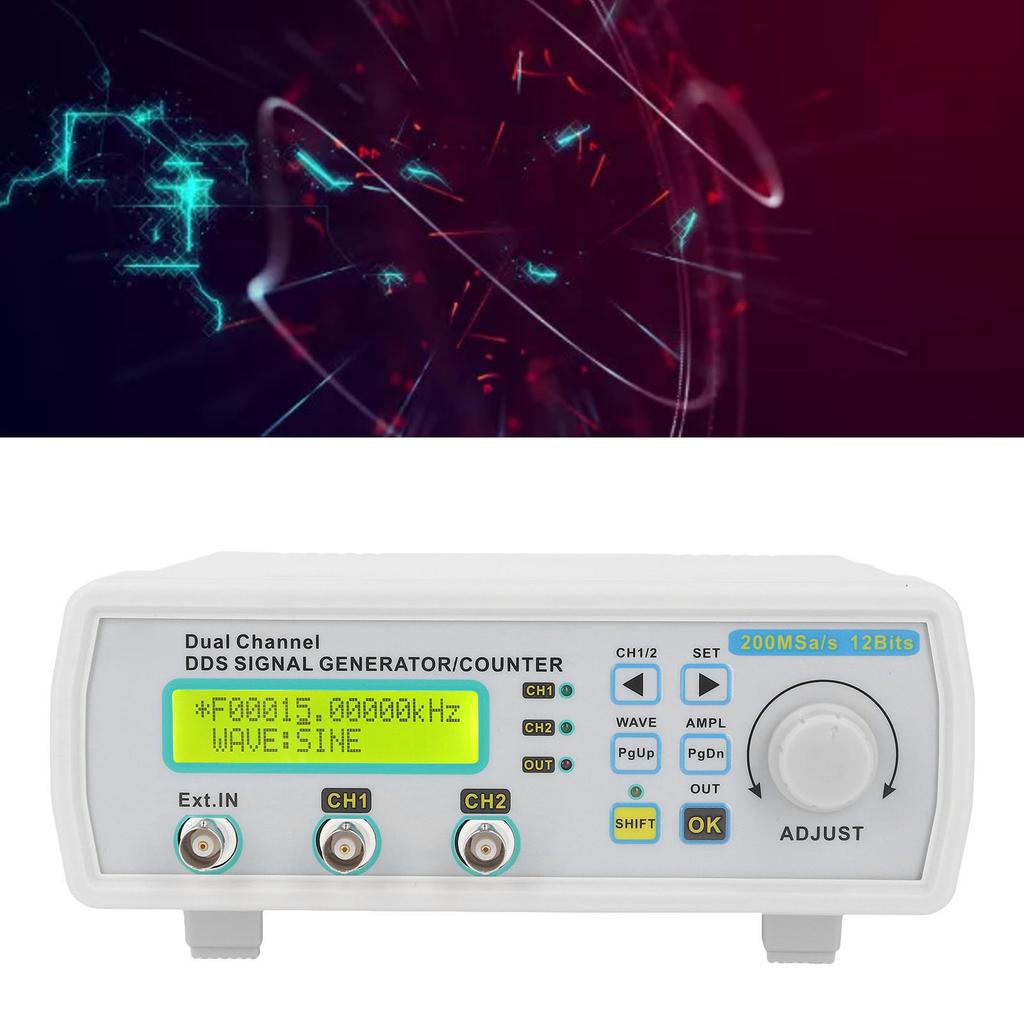 Signal Generator Frequency Counter DC5V DDS Dual Channel Programmable Function Signal Generator Counter 100‑240V US Plug