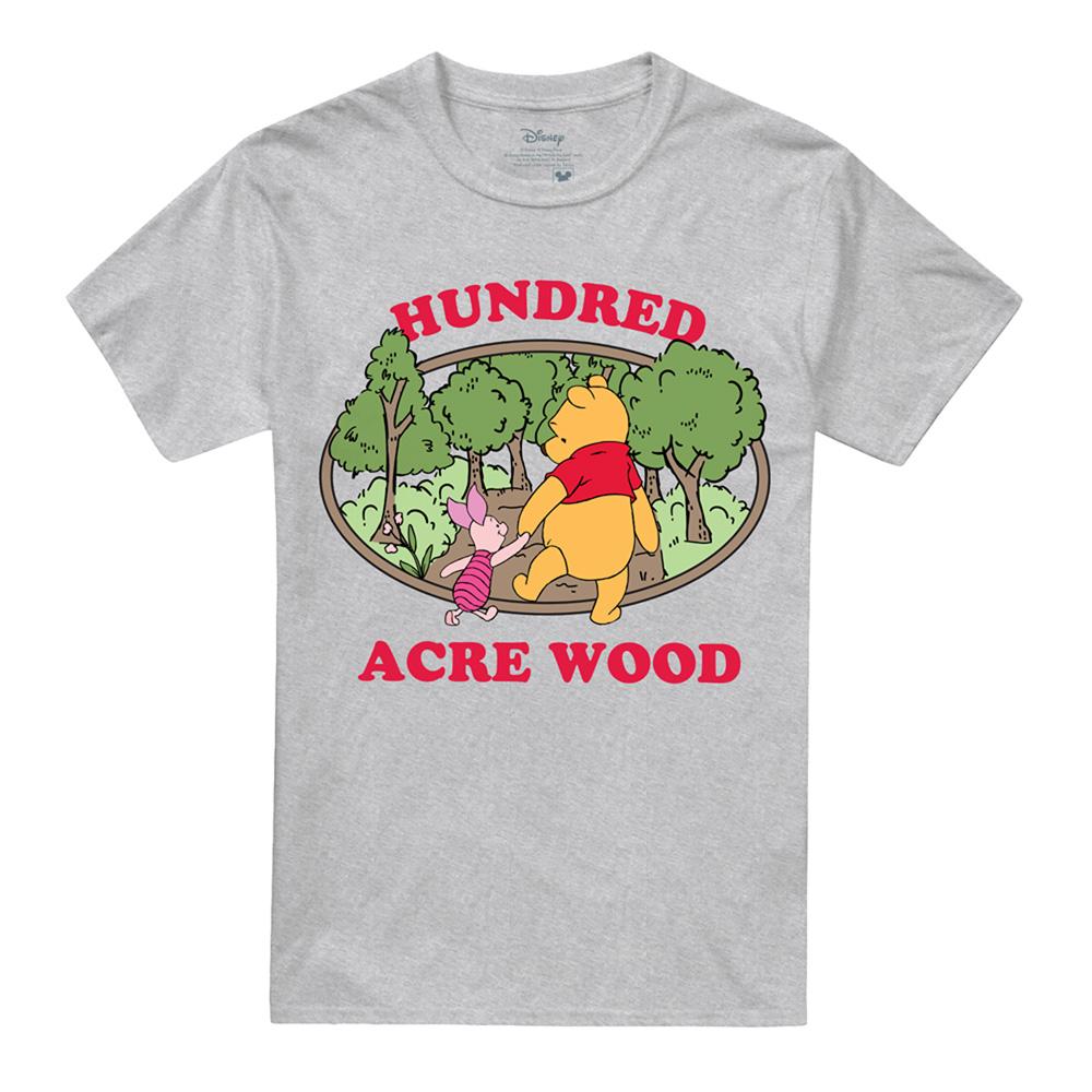Winnie the Pooh Unisex Adult Hundred Acre Wood Badge T-Shirt