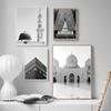 Great Mosque Of Mecca Kaaba Scripture Islamic Wall Art Print Black White Posters Canvas Painting Picture Living Room Decoration