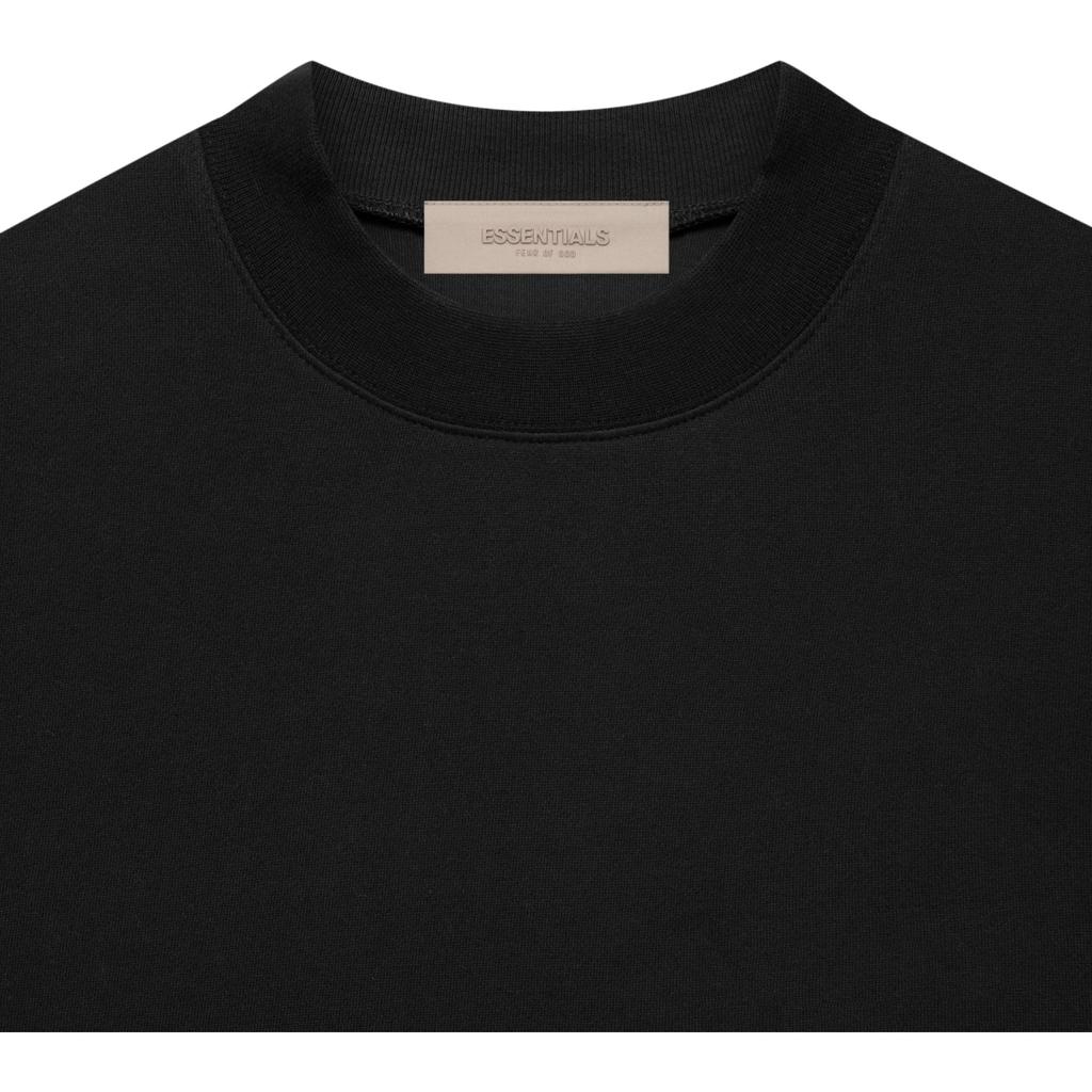 Fear of God Essentials SS22 Свободный свитшот с круглым вырезом Топы унисекс Черный FOG-SS22-988