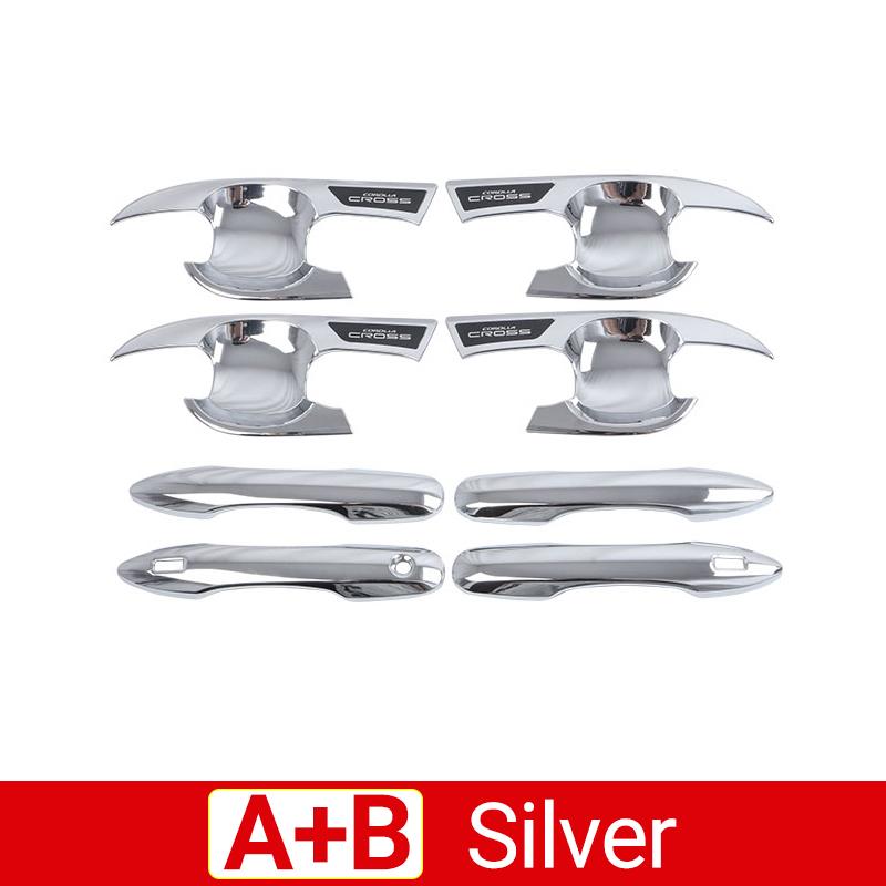 Для Toyota Corolla Cross XG10 2021 2022 2023 2024 Гибридная ABS карбоновая дверная ручка автомобиля Чаша Защитная накладка Наклейки на чехол