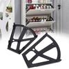 Home Plastic Hollowed Two Layers Shoe Cabinet Shelf Rack Holder Hinges Accessory