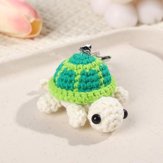 Keychain Pendant Crochet Turtle Shape Charm Hanging Ornament Wallet Backpack Car Keys Accessory
