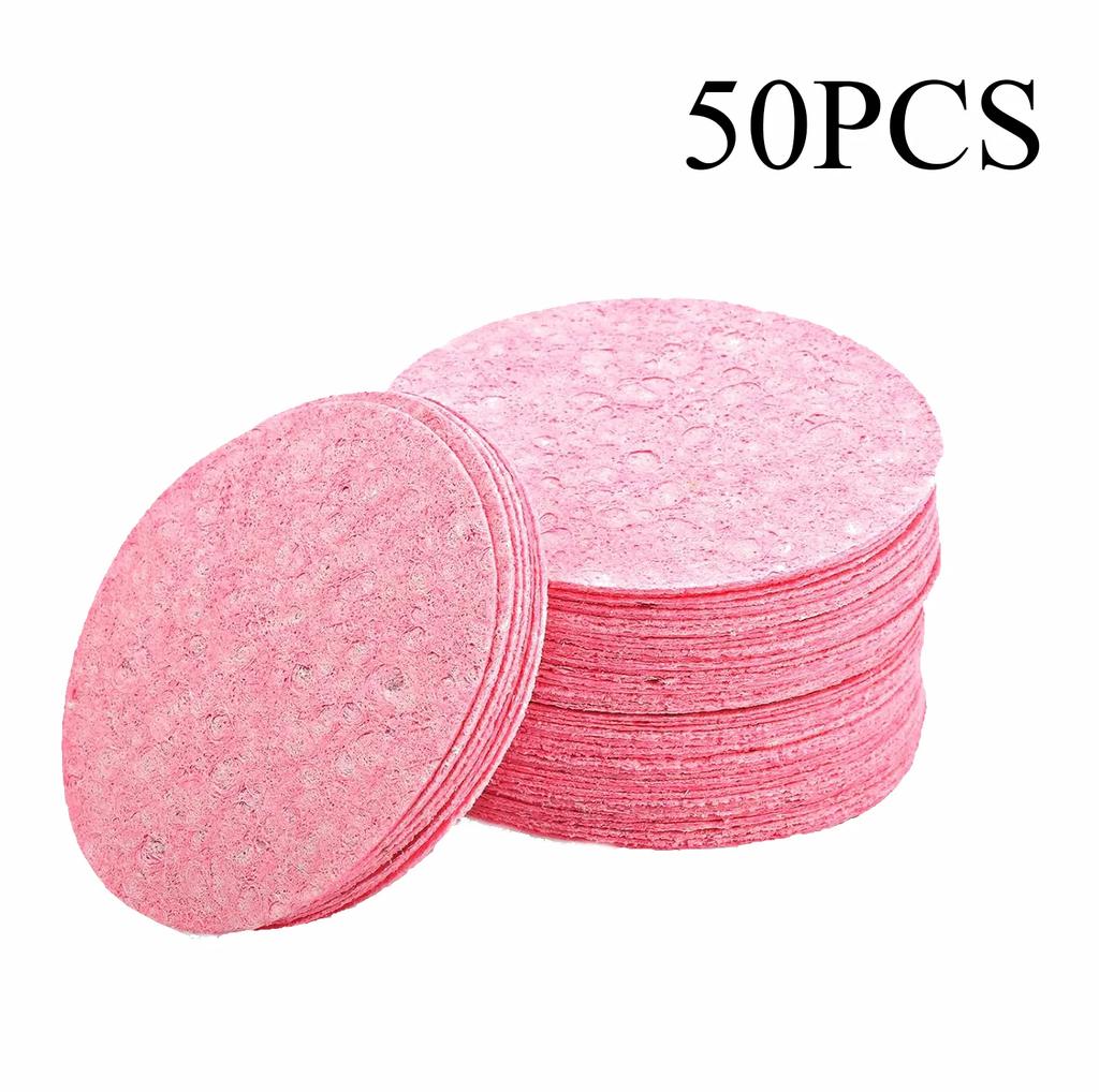 Compressed Wood Pulp Facial Sponges Flower Shape Exfoliating Face Cleanser Pads Soft Gentle for Daily Skin Care Makeup Remover