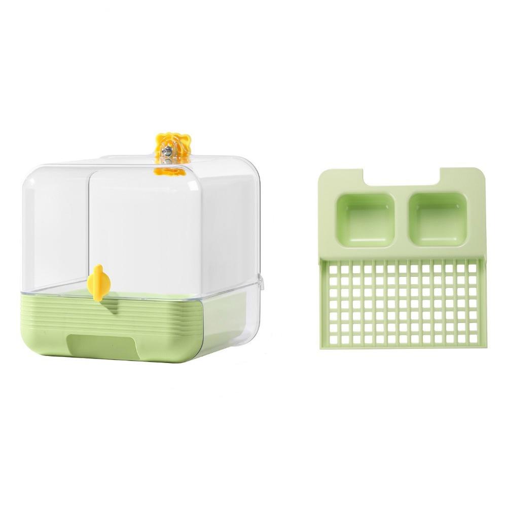 Transparent Parakeet Bathtub Space Saving Bird Water Food Bowl Bird Bathing Bowl Outdoor