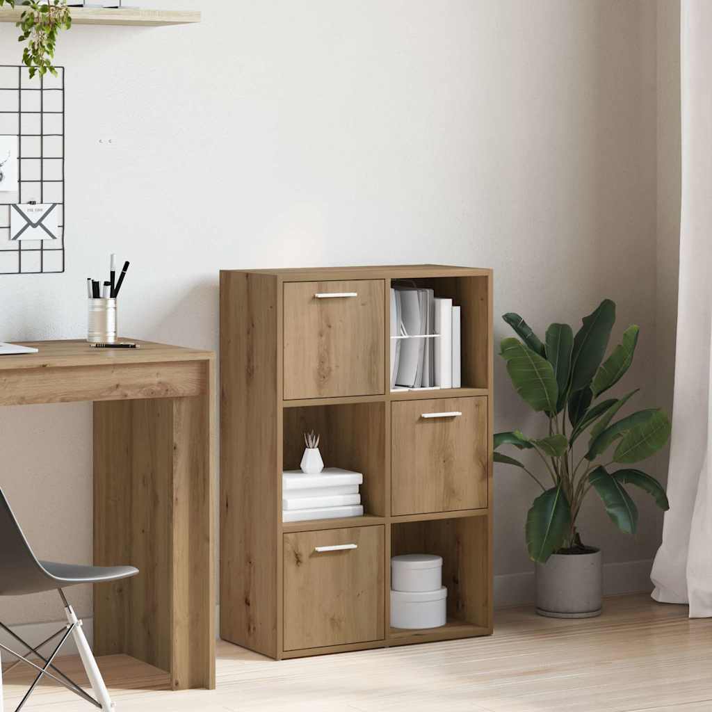 Bookcase Artisan Oak 60.5x30x90 cm Engineered Wood