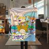 1PC Rugrats Print Flannel Blanket, High quality Comfortable for All Seasons, Home Decor, Warmth and Comfort, Perfect for Christmas Gifts135