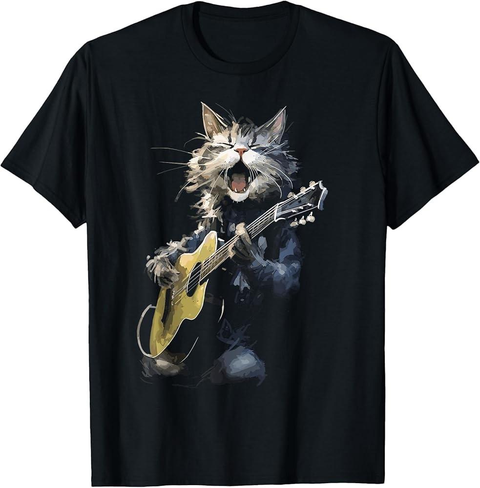 Guitar Cat Women, Men, Kids T-Shirt R24