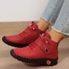 Large Handmade Bottom Casual Boots for Women 2023 New Plush Fashionable Mother Cotton Leather Boots