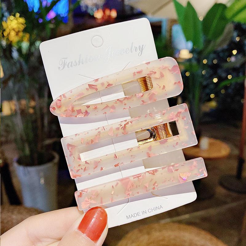 Fashion Acrylic Pearl Hair Clips Set Sweet Flower Hair Barrettes For Women Girls Korean Geometric Hair Accessories Jewelry