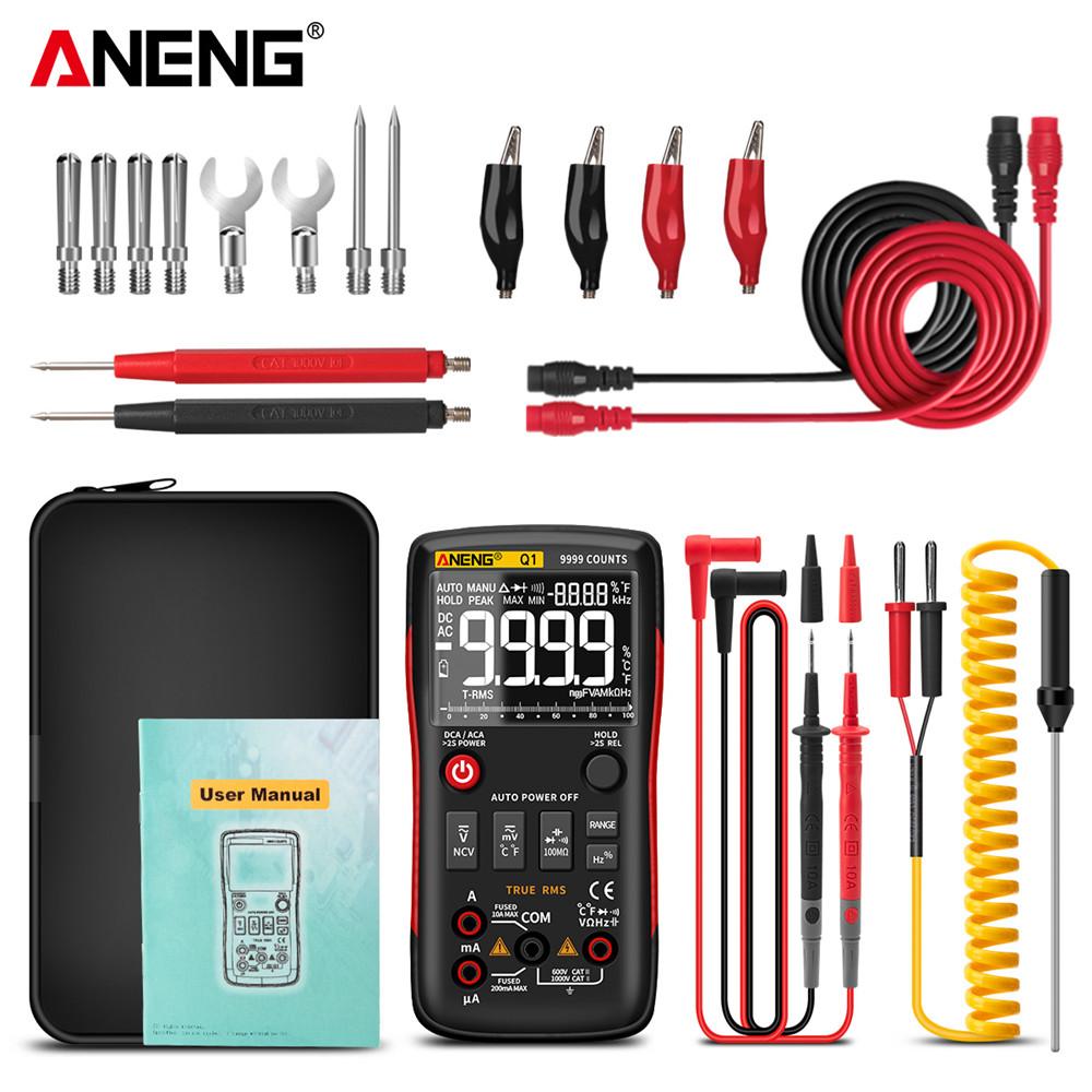New Professional Smart Multimeter Tester ANENG Q1 Digital Display High Precision Professional True RMS 9999 Counts Auto Range Electrician Tester Tools