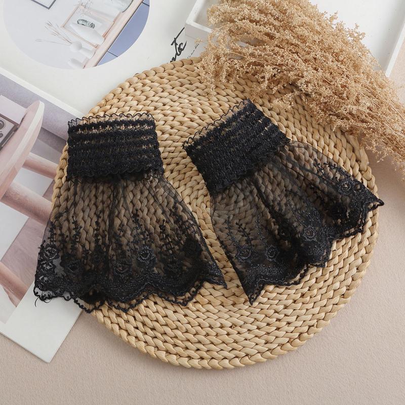 Shirts Sweater Detachable Lace False Sleeves Ornament Flared Ruffled Wrist Cuffs Wristband Decorative Clothing Accessories