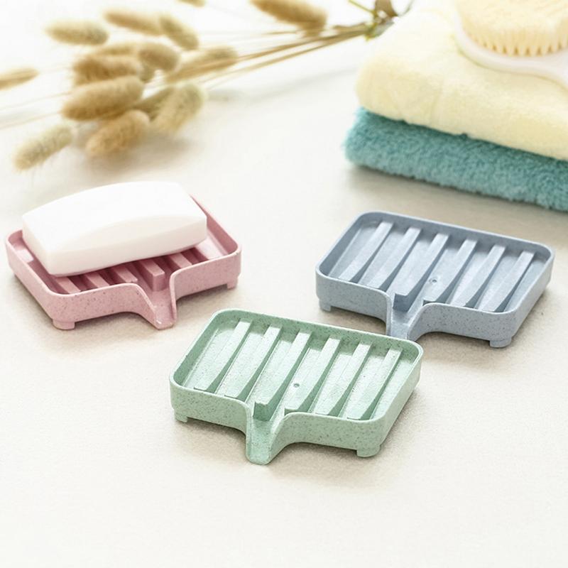 Drain Soap Holder Soap Box Portable Tray Drying Rack for Shower Sponge Container Kitchen Bathroom Accessories