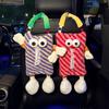 Car Tissue Box Hanging Cartoon Monster Car Seat Back Tissue Hanging Bag Car Tissue Box Car Interior Decoration Supplies