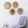 Round Grass Weaving Ornament Circular Wall Hanging Wall Decoration