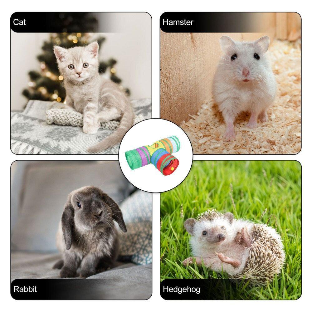 Портативный маленький колокольчик для игр с маленькими животными, туннель для домашних животных, домик для хомяка, туннель для кошки