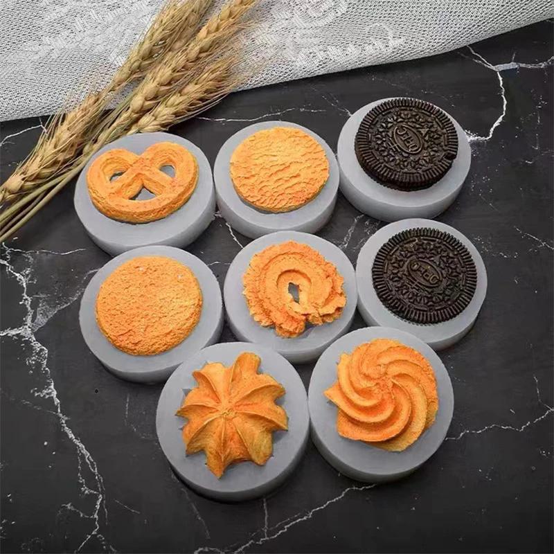 Силиконовая форма для печенья своими руками, круглая форма из смолы, шоколадное печенье, инструменты для украшения торта, формы для свечей, украшение торта