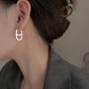 Серьги-кольца серебряного цвета с полым сердцем для женщин и девочек, индивидуальные корейские серьги для свадьбы, дня рождения