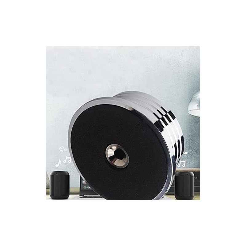 MayRecords record weight LP aluminum disk stabilizer turntable vinyl clamp vibration damper for record player (Silver)