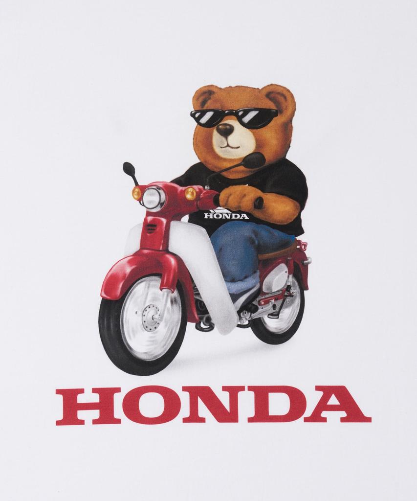 PHYPS MOTORCYCLE Honda Bear T-Shirt White