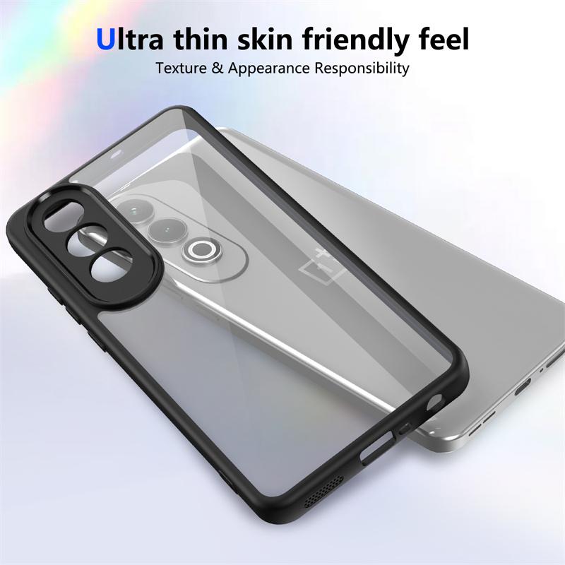 OnePlus Nord 4 CPH2663 Case Plating Silicone Bumper Shockproof Clear Back Cover Hard Phone Case for OnePlus Nord 4 Nord4 CPH2663