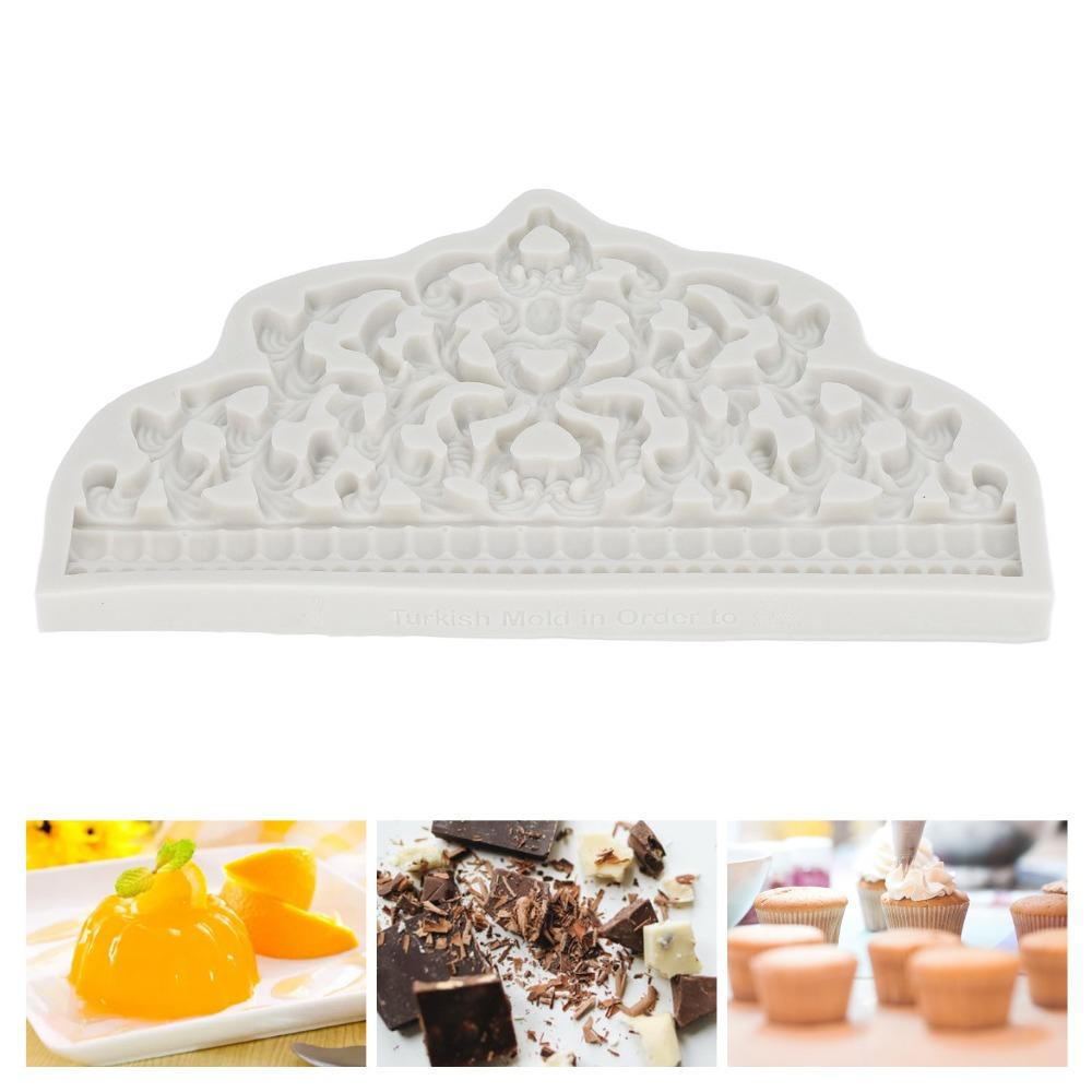 3D Relief Pattern Fondant Mold Food Grade Silicone Cake Decorating Mold  Craft Making
