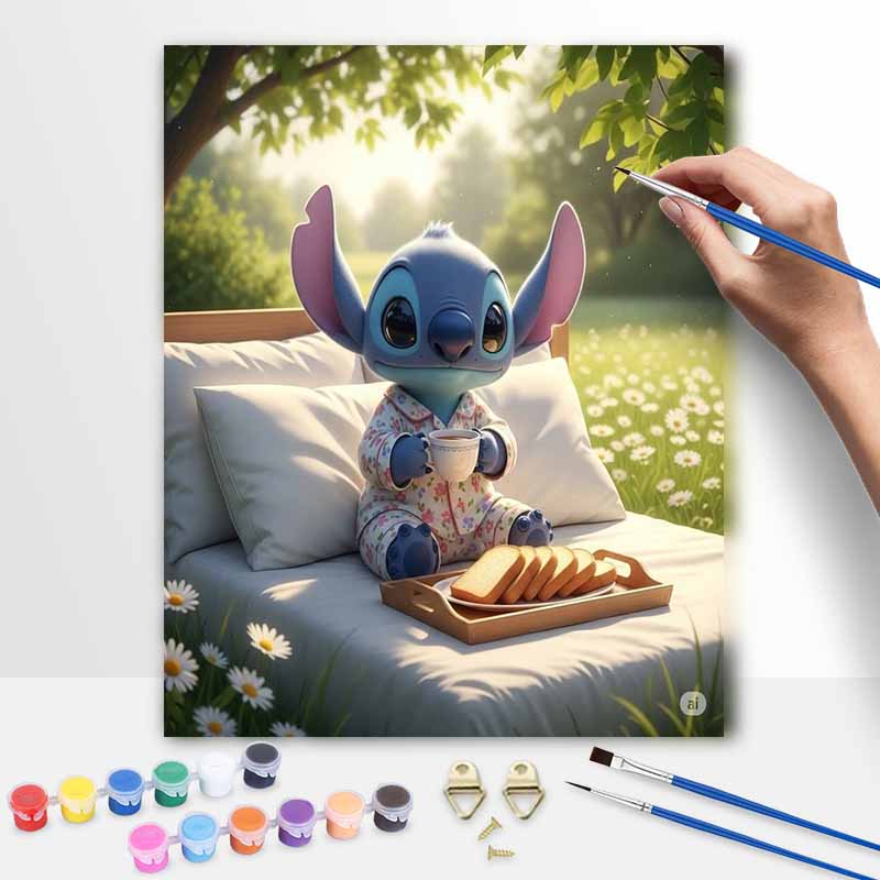 Disney Наборы для рисования маслом своими руками Стежок Завтрак Ручная роспись Декор для дома Поделки Идеи подарков Художественная работа Расслабляющая Спальня Настенный декор Картина
