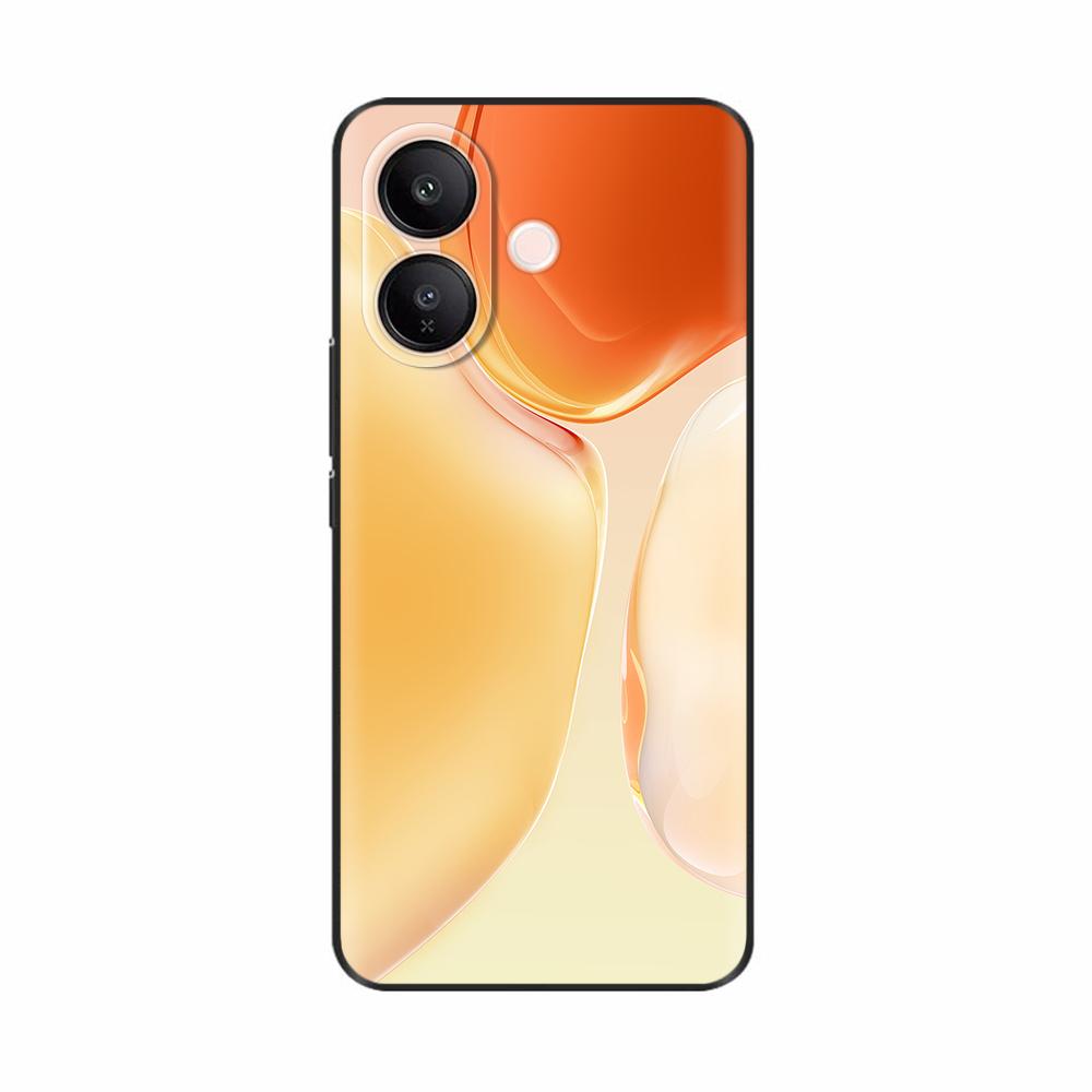 Чехол для телефона Vivo V60 Lite 4G с узором из цветов, мягкий черный силиконовый защитный корпус, задняя крышка для Vivo V60 VivoV60 Lite Funda