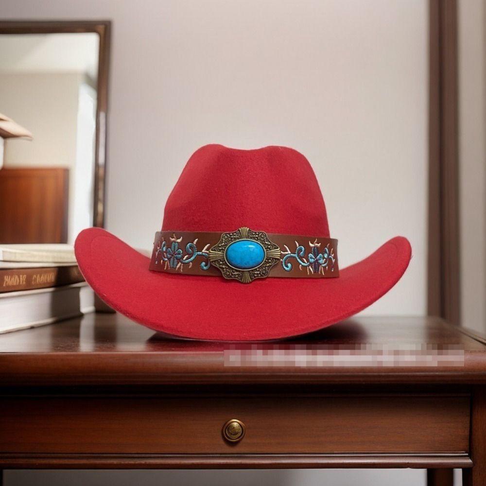 Adjustable Cowgirl Hat Shapeable Wide Brim Western Hat Trendy Cowboy Hat for Men and Women