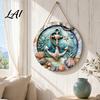 Hanging Ornament Decorative Sign Lightweight Wooden Wall Art Sign with Marine Elements Rudder Sailing Adventure Lifebuoy Starfish Plaque for