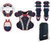 ZETT Baseball Protector Set for Soft Black X Red BL3350 Baseball, 4-Piece Set, (1964)
