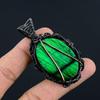 Подвеска из лабрадорита с зелёной вспышкой, ювелирное изделие из драгоценного камня, подвеска с обмоткой из медной проволоки 999 пробы, украшение ручной работы, подвеска с камнем-талисманом, подарок для него