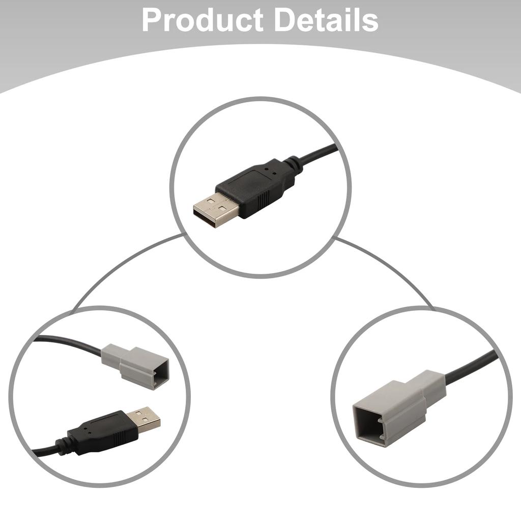 Кабель-адаптер USB-папа для обновления автомагнитолы, USB-кабель для радио, быстрая установка, напряжение 12 В, антикоррозийный, высокая универсальность