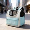 Дышащий рюкзак для питомца Hello Cat - Прозрачное окошко - Портативная сумка для путешествий на открытом воздухе - Подходит для кошек и маленьких собак