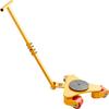 Machinery Skate Dolly, 6614 LBS/3T Industrial Machinery Mover with Handle, Carbon Steel Machinery Moving Skate with 3 360° Swivel PU Wheels, 360°
