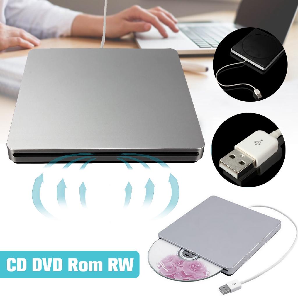 Внешний USB CD/DVD-ROM RW плеер/рекордер для MacBook Air Pro, для iMac, для Mac, для Windows 8, для ноутбука, нетбука, ПК