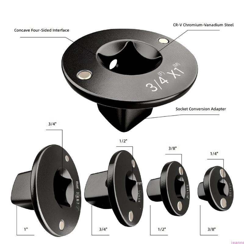 Низкопрофильный переходник-головка с круглым приводом из углеродистой стали для промышленного оборудования и автомобильного ремонта
