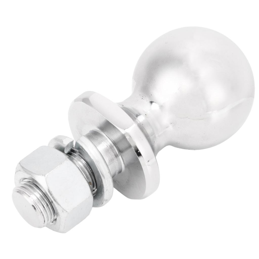 1‑7 8in Diameter Chrome Hex Nut Hitch Ball for ATV UTV Lawn Tractor 5 8x1‑3 4in Shank 2000 LBS