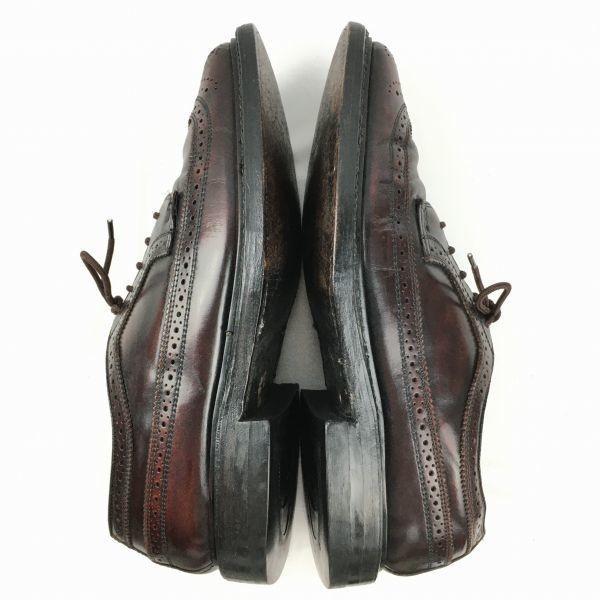 Rare Vintage Coburne Square Long Wingtip Shoes Burgundy Size 8.5D (26.0-26.5) Men's(USED)