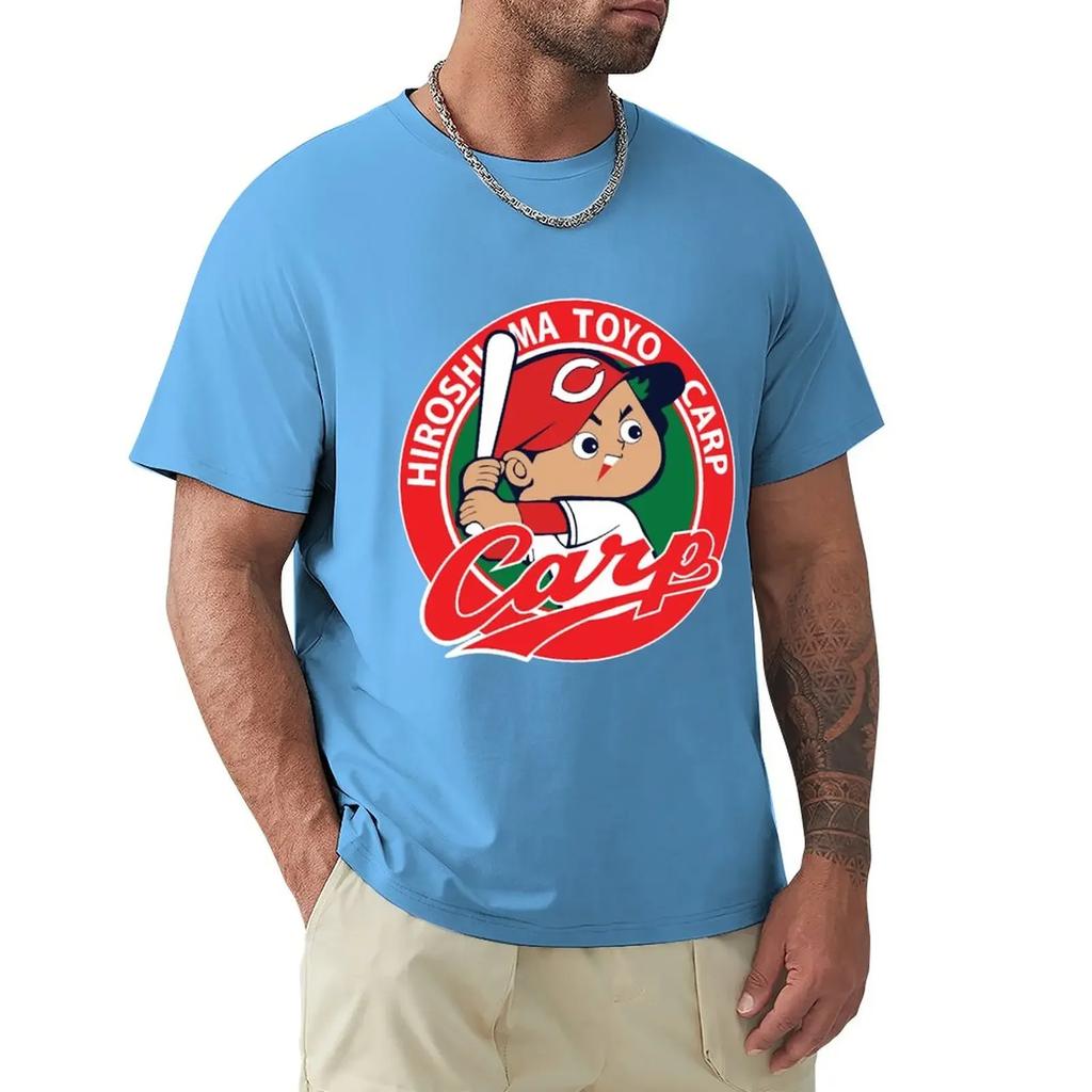Summer Clothes Boys Animal Print Unisexs Graphic Tshirts Anime Hiroshima Toyo Carp Tshirt Oversized Unisex Clothing Funny