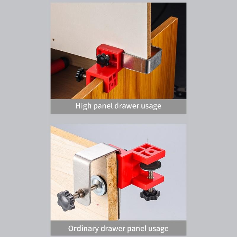Stainless Steel Drawer Panel Clamp Woodworking Jig Steel Drawer Panel Clips Drawer Front Installation Clamp